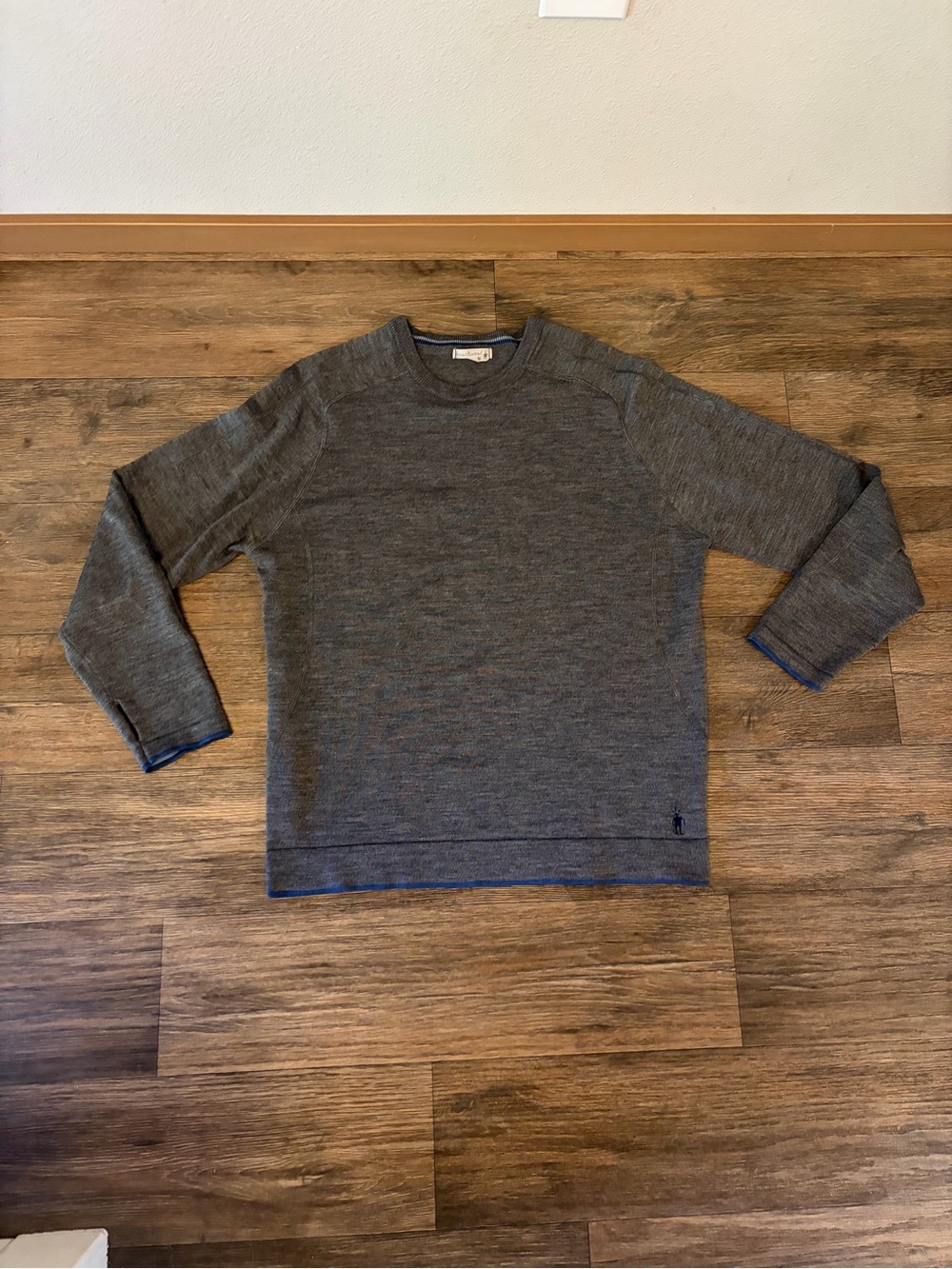 Smartwool Men’s Granite Gray Merino Wool Pullover Crewneck Size Medium
